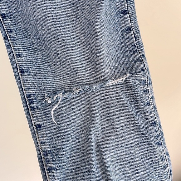 Free People Button Fly Distressed Raw Hem Jeans - Picture 4 of 7